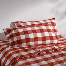 Azari Yarn-Dyed Gingham Washed Cotton Pillowcases (Set of 2)